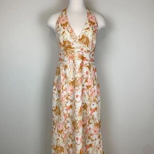 Laundry by Shelli Segal Floral Halter Midi Dress Size 6